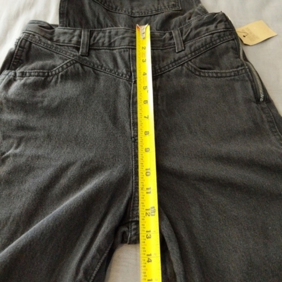 Levi's Taper Overalls Faded Vintage Black Denim Jumpsuit 90s Jeans Pants - Picture 4 of 8